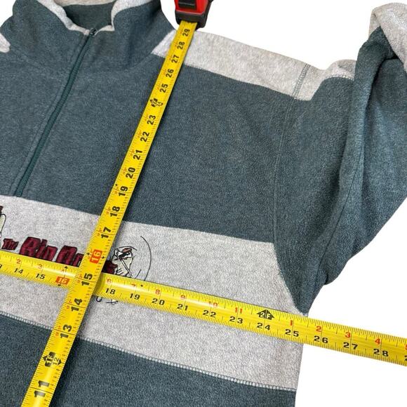 Vtg 90s Drive With the Big Dogs 1/4 Zip Fleece Sweater Large Outdoors Green Mens - Picture 7 of 10